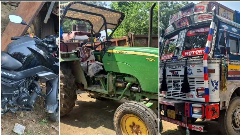 ২৬০ কেজি পোস্ত খোসা পাচার আটকে দিলো বাঘমুন্ডি থানার পুলিশ, বাজেয়াপ্ত ট্রাক,ট্রাক্টর, বাইক