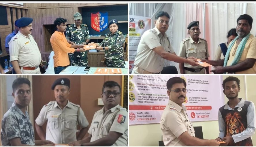 হারিয়ে যাওয়া ৫০০ মোবাইল ফোন জেলার বিভিন্ন থানায় ফিরিয়ে দিলো পুলিশ