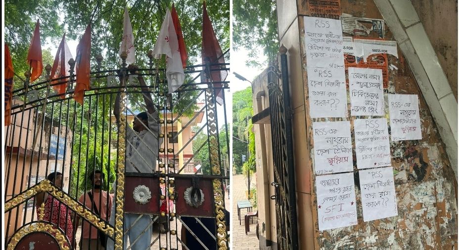'শ্যামাপ্রসাদ অসুখ'! এসএফআই-এর পোস্টার ঘিরে জে কে কলেজে তুলকালাম