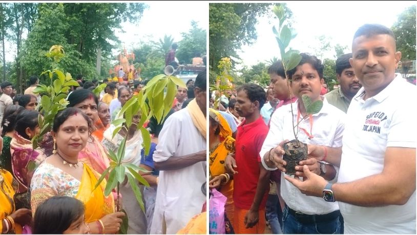 রথের উৎসবে ভক্তির সঙ্গে সবুজের বার্তা, জেলাজুড়ে বিতরণ ৫,৪৯৮টি বৃক্ষচারা