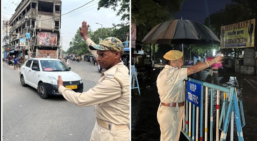 পুরুলিয়ার ট্রাফিকে বিপদতারিণী 'লক্ষ্মীদি', বিপদতারণ দীনবন্ধু