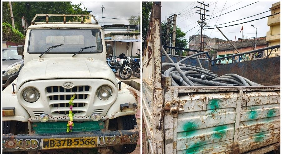 ইলেকট্রিক তার চুরি চক্রের  পর্দা ফাঁস পুরুলিয়া শহরে!  ৭৫০ কেজি চোরাই জিনিসপত্র উদ্ধার সহ গ্রেপ্তার ২