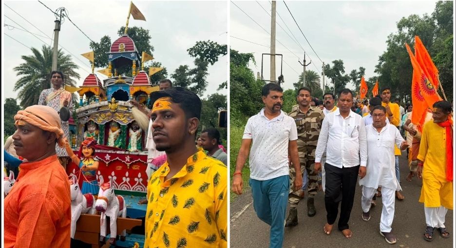 চেলিয়ামার উল্টোরথে হাজির রাজ্যের মন্ত্রী নদিয়ারচাঁদ বাউরি