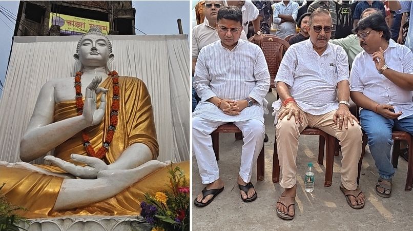 গৌতম বুদ্ধের সুবিশাল মূর্তিতে সেজে উঠল পুরুলিয়া শহর