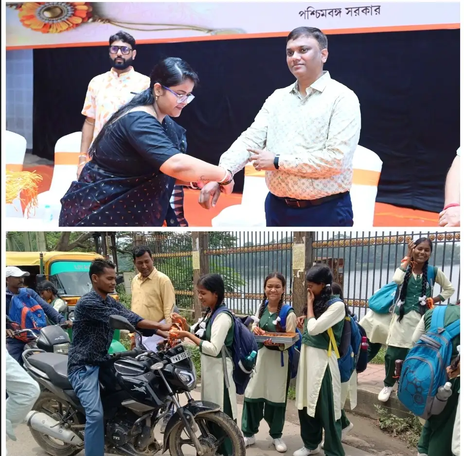 পথে নেমে রাখীবন্ধন পুরুলিয়া প্রশাসনের, রবীন্দ্র ভবনের অনুষ্ঠানে ডিএম